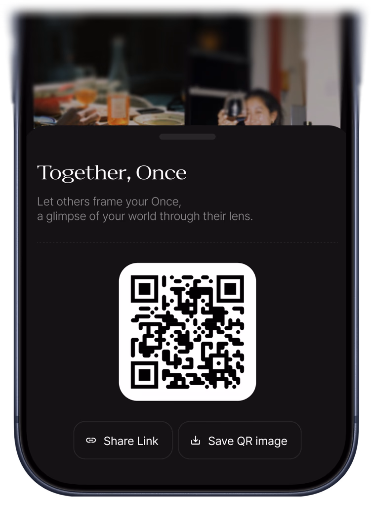 Экран приглашения гостей по QR-коду